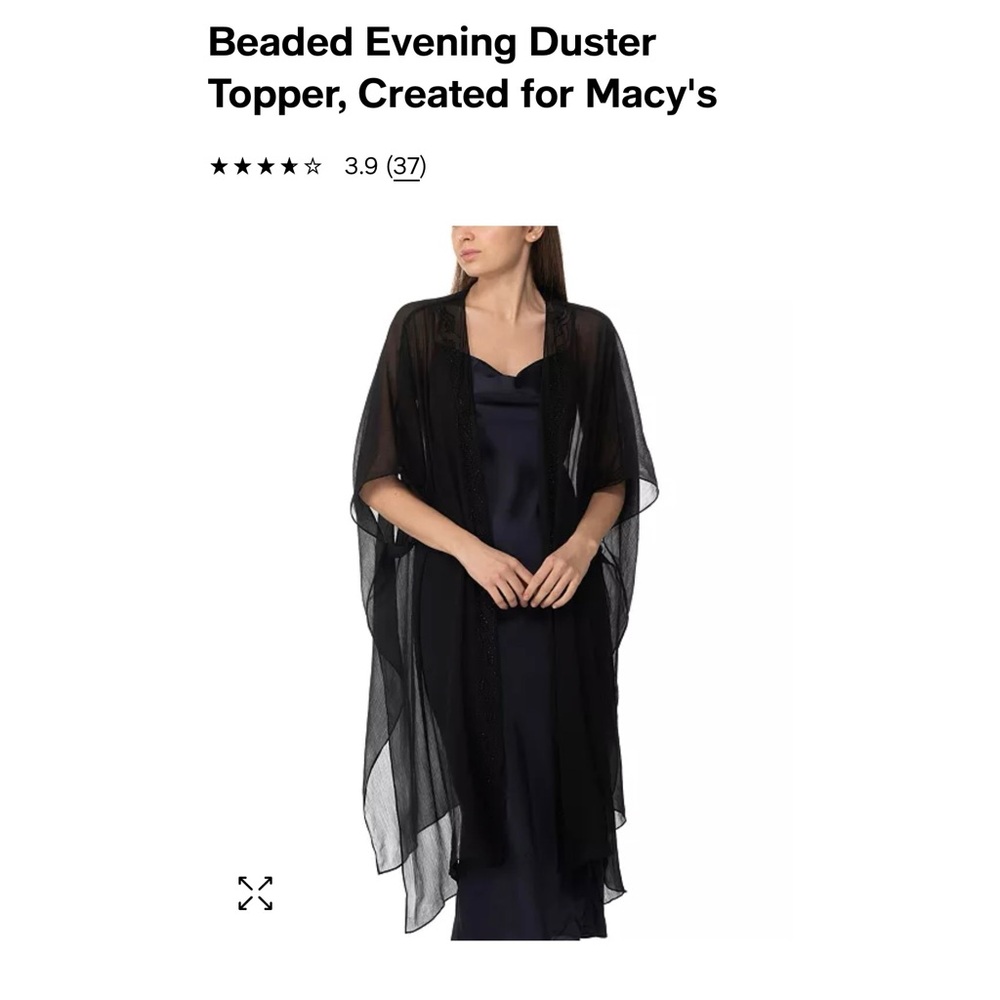 NWT I.N.C. Macy’s beaded duster, O/S